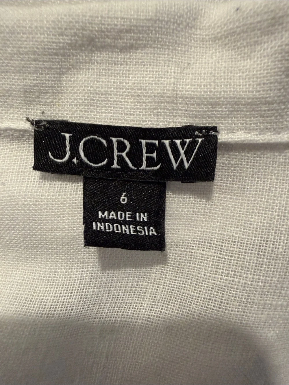 J. Crew White linen blend Button-Down Shirt - Lightweight Linen Look